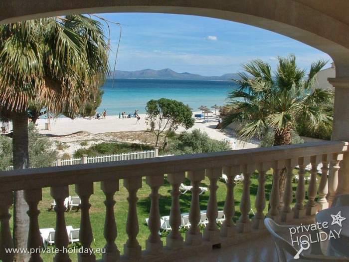 Ferienwohnung in Alcudia mit Terrasse direkt am Strand